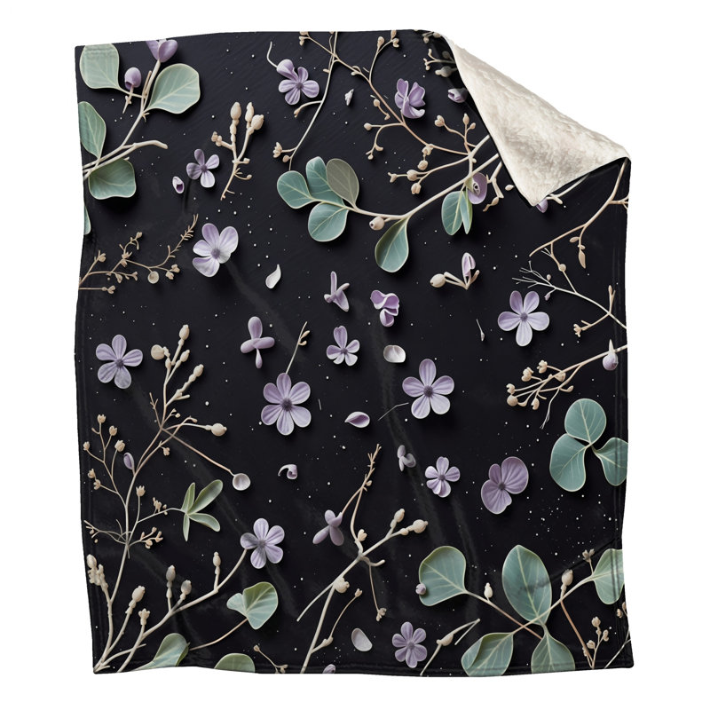 Jeté Floral, 60in W x 80in H