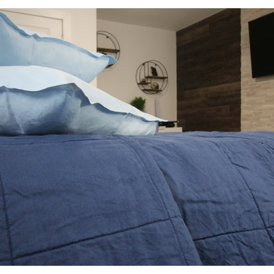 Couverture matelassée en lin