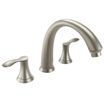 Double Handle Deck Mounted Roman Tub Faucet with Rough-in Valve