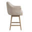 Tabouret de bar pivotant rembourré en bois massif avec siège en tissu Wasserman-1180167947-1203718549-1203718558