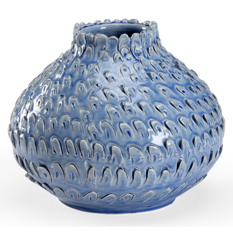 Atrani Handmade Ceramic Table Vase, Blue
