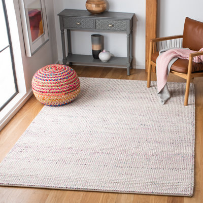 Handwoven Wool Ivory Area Rug