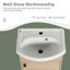 Petit meuble-lavabo simple 18 po avec lavabo en céramique 18 po