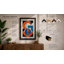 Orange and Blue Geometry Geometric - Framed Print-1293098062-1293098063