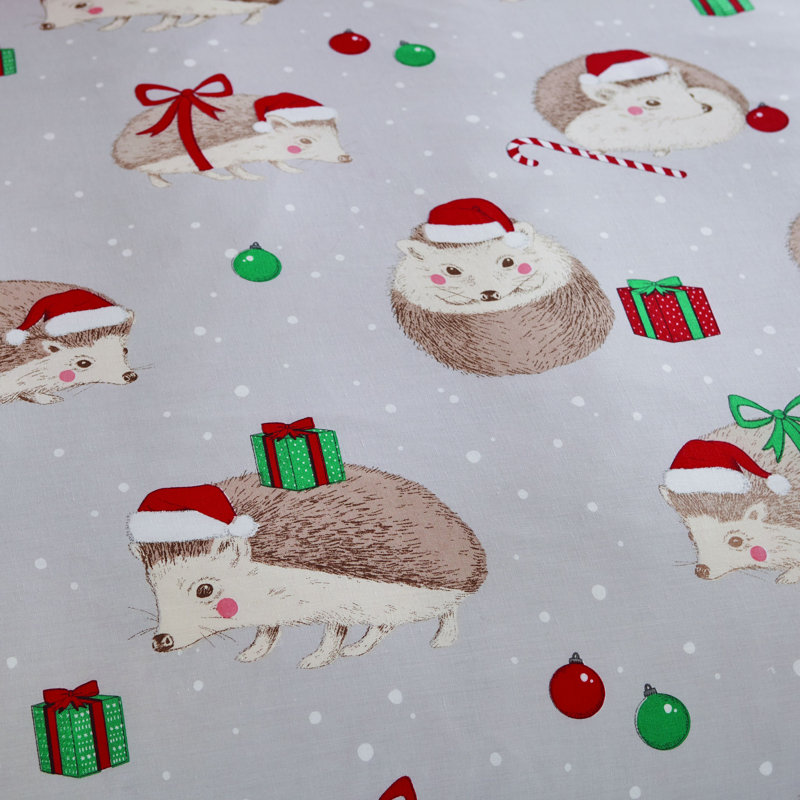 Hoggy Christmas King Duvet Cover Set, Single Duvet Cover + 1 Standard Pillowcase