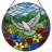 7.8"H Dove Garden Stained Glass Window Panel-1117465882