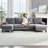 Convertible Modular Sectional Sofa, L-shaped Living Room Couch, U Shaped Sleeper Sofa Bed With Ottoman, Sectional Couches For Living Room-570301687