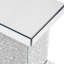 Table de bout carrée en miroir 11,8 po avec lumières DEL, table d'appoint moderne avec diamant concassé pour le salon, table de bout