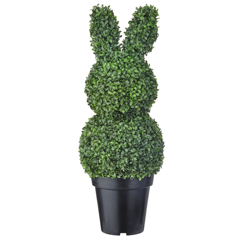 UV Boxwood Bunny Topiary, 32'' H x 12'' W x 12'' D