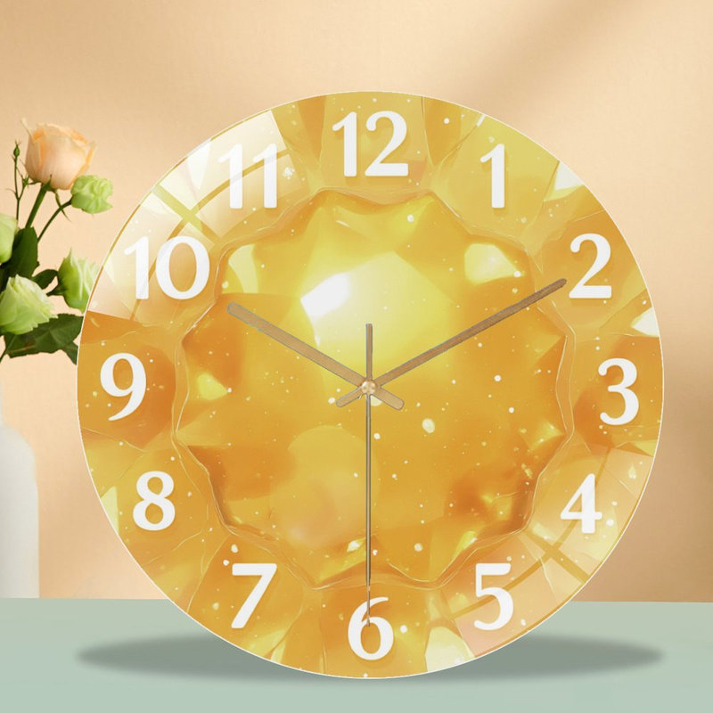 Horloge murale facettée 12 po