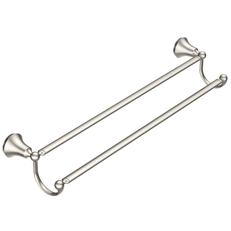 Double barre à serviettes murale 24" Wynford, Nickel brossé