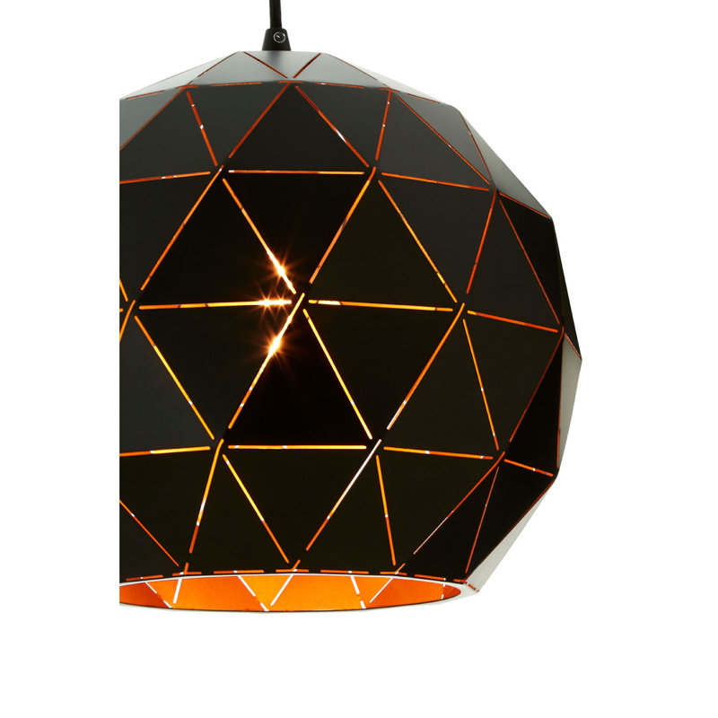 Cosima 1 - Light Single Pendant, Matte Black, Black/Gold