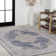Wincer Chenille Cottage Medallion Machine-Washable Dark Gray/Yellow Rug