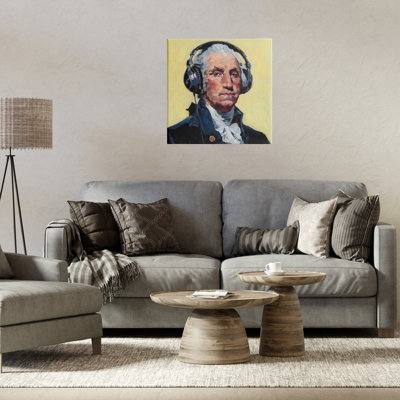 Toile Washington avec écouteurs, design par Studio Bautista