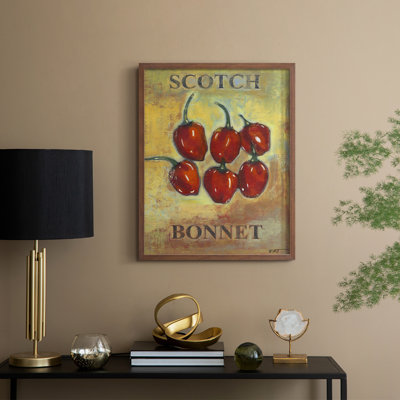 Scotch Bonnet, reproduction encadrée - bois massif