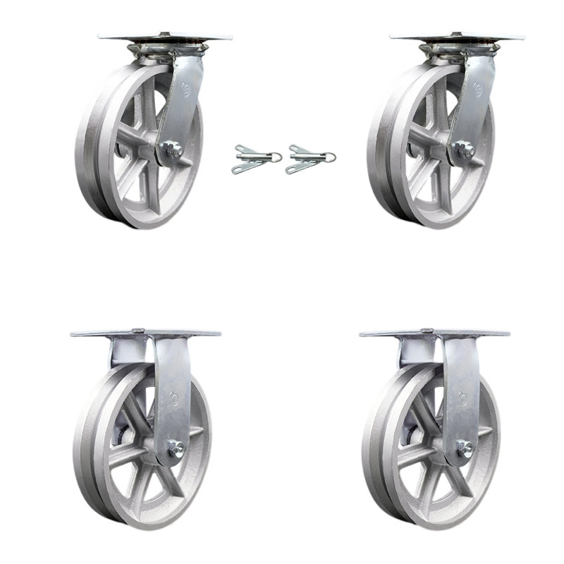 4-Piece Semi Steel Caster Set