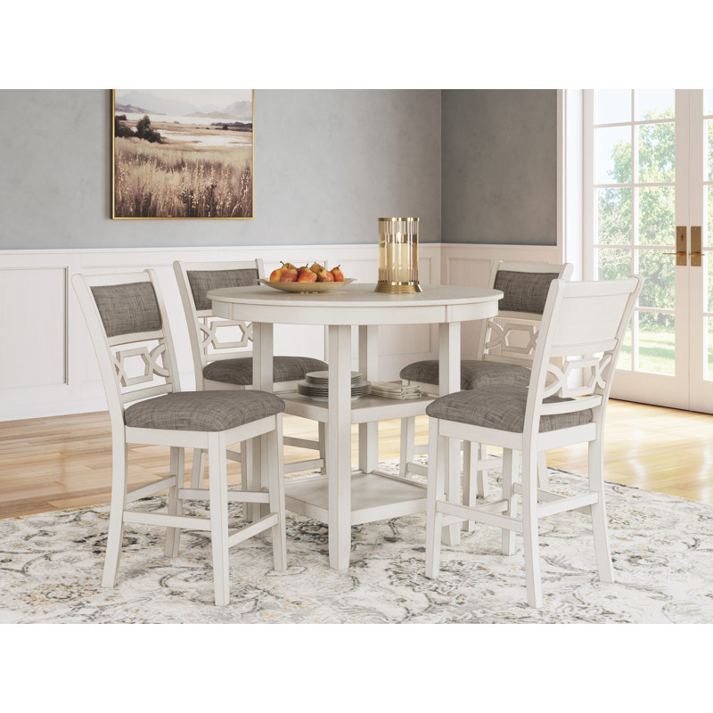 Dalvin Counter Height Dining Table And 4 Bar Stools (Set Of 5)