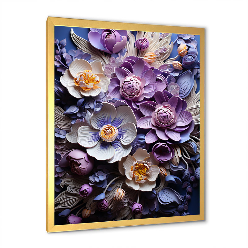 Enchanted Visions - Orchids, impression d'art mural, Cadre doré simple, H 32 po x l 16 po x P 1 po