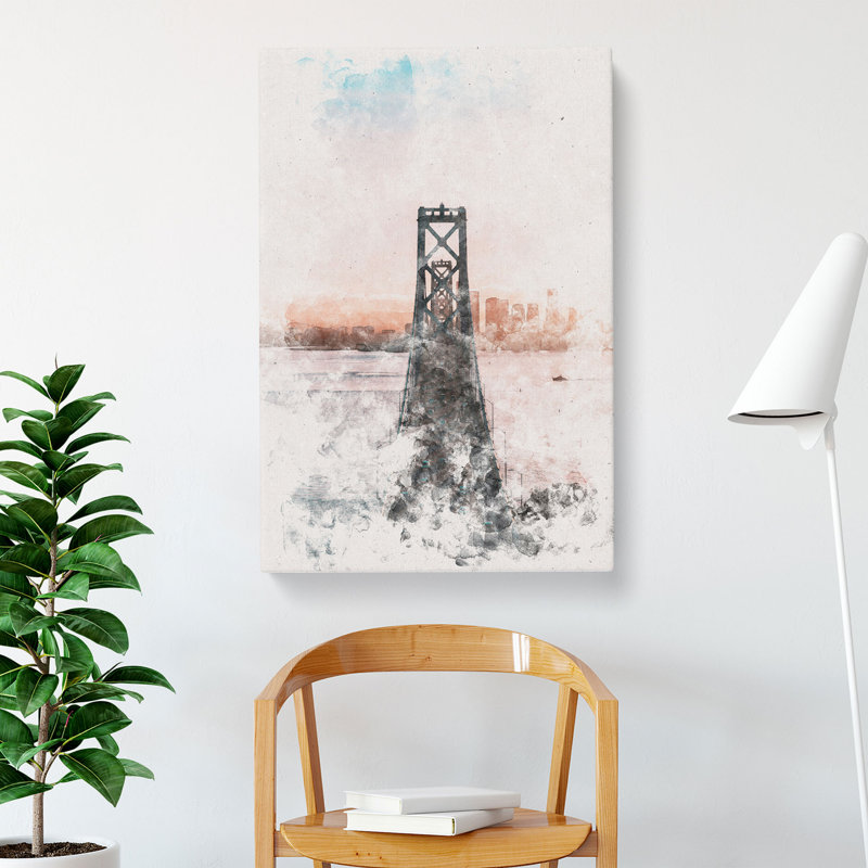 Bridge in San Francisco - Wrapped Canvas, 76cm H x 50cm W x 3cm D