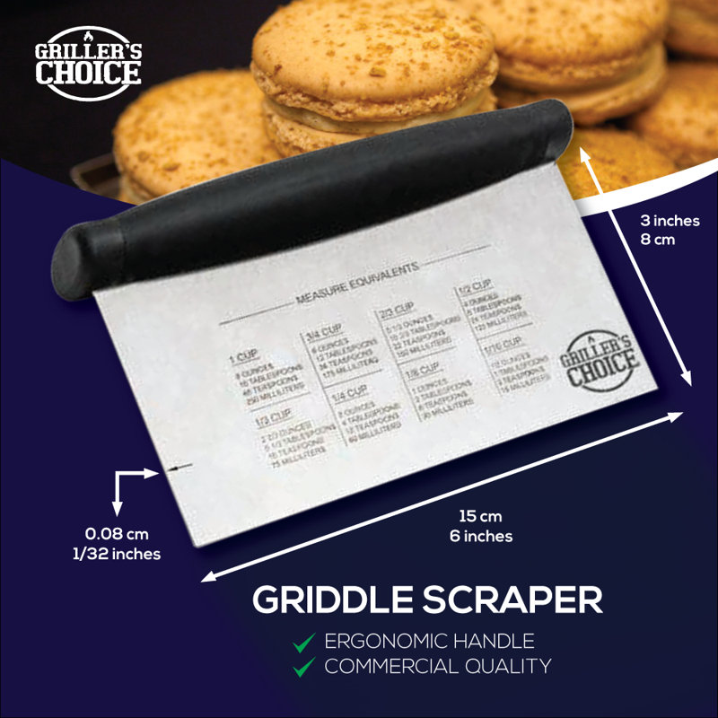 Griller's Choice Stainless Steel BBQ Griddle Spatula Set