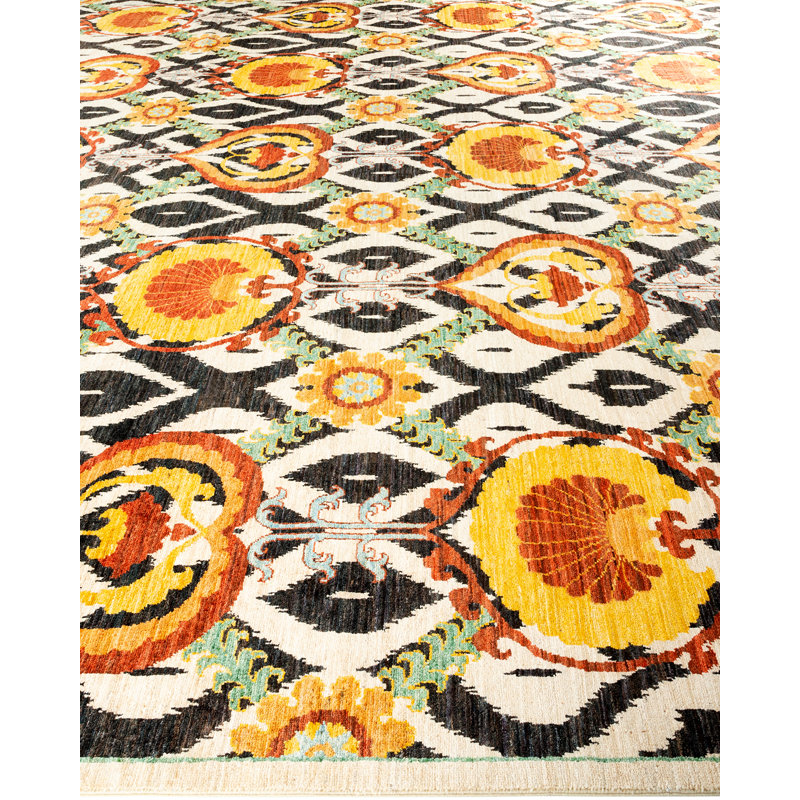 Suzani One-of-a-Kind 15' 4" X 11' 10" Hand Knotted Area Rug