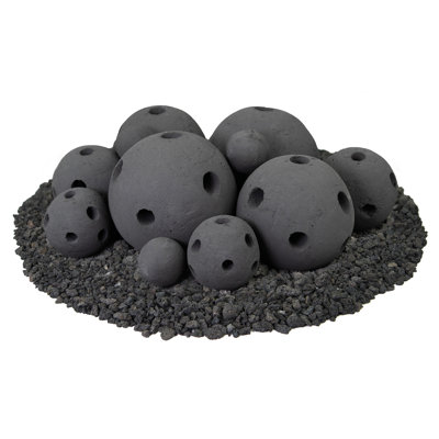 Ensemble de boules de feu en céramique 13 pièces Hollow