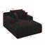 Chaise longue de 48,8 po, canapé-lit rembourré en velours côtelé surdimensionné, canapé-lit à siège profond et coussins amovibles-36975821