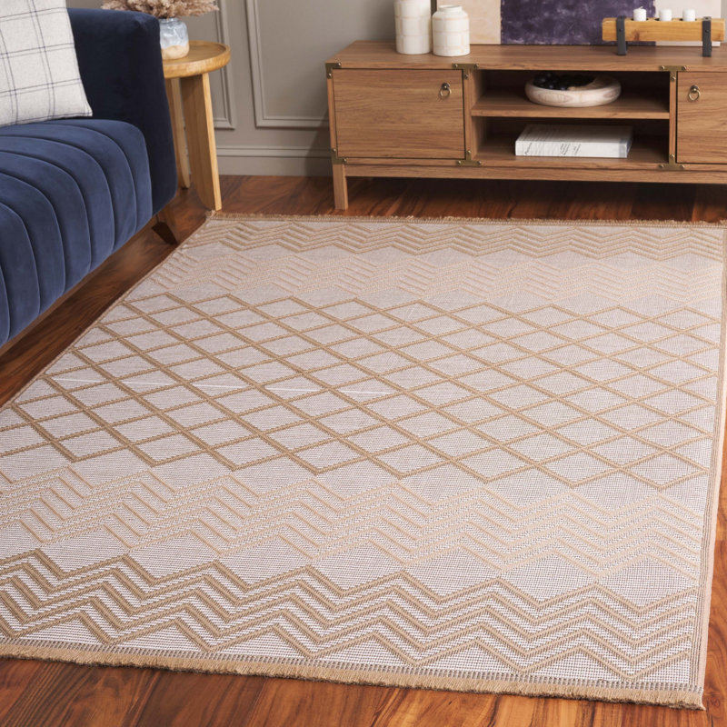 Tapis à motif géométrique Coramae, Rectangle 5 pi 3 po x 7 pi 6 po