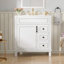 Meuble-lavabo de 30 po avec lavabo en céramique, petite armoire de salle de bain, armoire moderne avec 2 tiroirs et tablette réglable-1756696437-1756696329