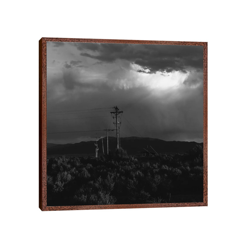 Taos Mountains Sunset IV by Bethany Young - Print on Canvas, Classic Brown Wood Framed, 66.04cm H x 66.04cm W x 3.81cm D