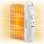 Chaufferette portative remplie d'huile 1 unité blanche, radiateur électrique de 600 W - parfait pour une utilisation intérieure (chambre / bureau / salon), fonctionnement silencieux, réglages de chaleur réglables, conception compacte avec poignée