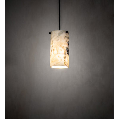 Luminaire suspendu cylindrique blanc 1 lumière Cresie