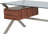Beverly 4 Drawer - Large Modern Executive Desk with Steel X-shaped Legs – Contemporary Home Office Writing Table-735421737