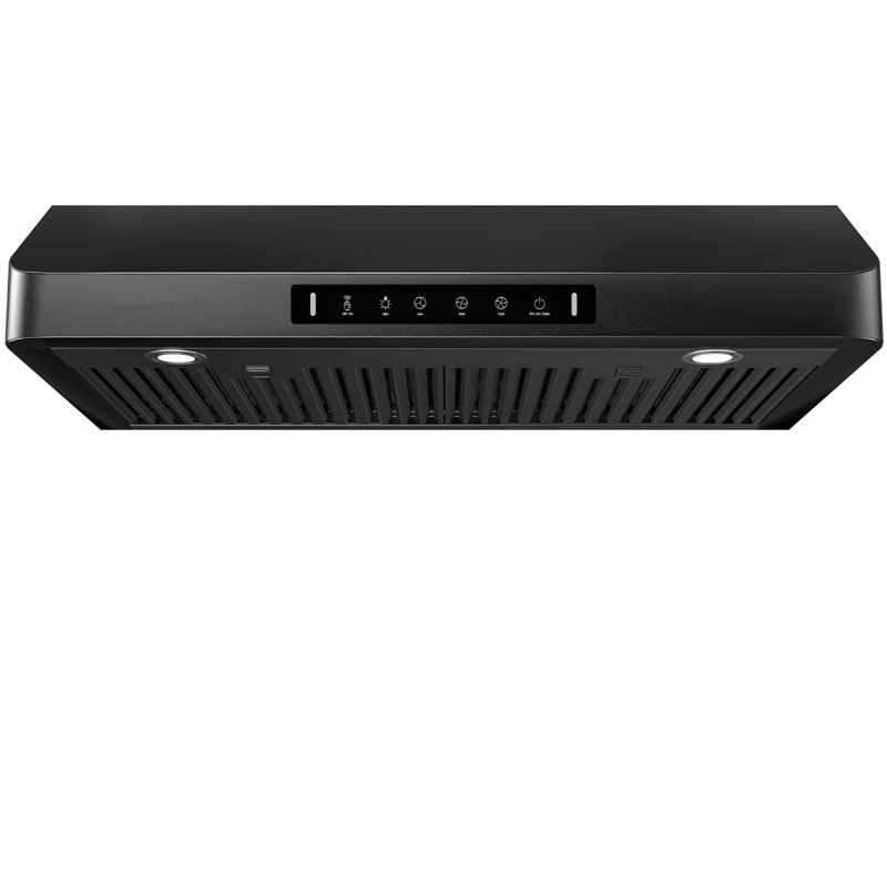 30'' 600 CFM Ducted Under Cabinet Range Hood With Intelligent Gesture Sensing Control, Matte Black