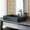 Lavabo vasque rectangulaire en céramique 22 po Voltaire, noir mat SM-VS282MB