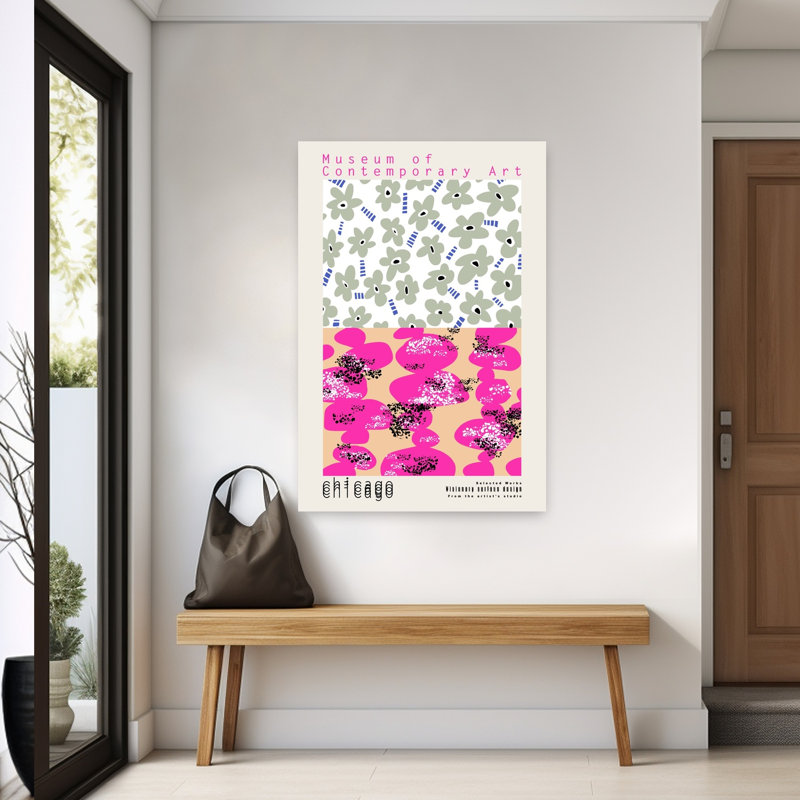 Contemporary Art Abstract Bold Classic Flower Art by Annick - Wrapped Canvas Print, 152.4 cm H x 101.6 cm W