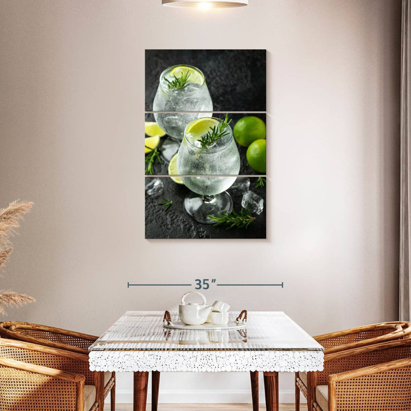 Yarlin Gin And Tonic Cocktails, 65" H x 42" W
