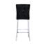 Table bistro contemporaine à hauteur de comptoir avec pieds, 2 tabourets de bar en cuir pu noir, verre moderne pour petit espace, look élégant, chaises et table de construction, 2 bar maison, sièges confortables, stable
