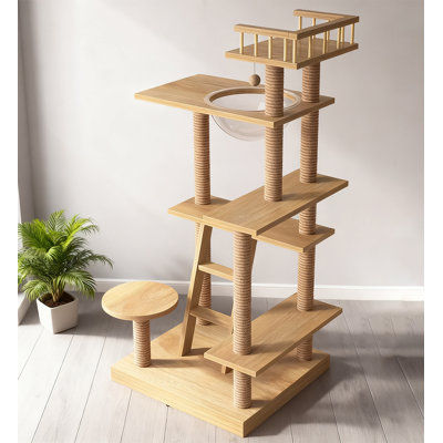 Structure d'escalade en bois massif 59 pouces