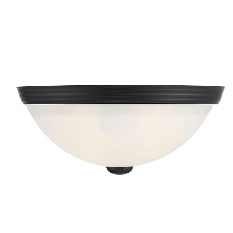 Plafonnier encastré 2 lumières Breanna, H 4,5 po x l 11 po x P 11 po, Noir