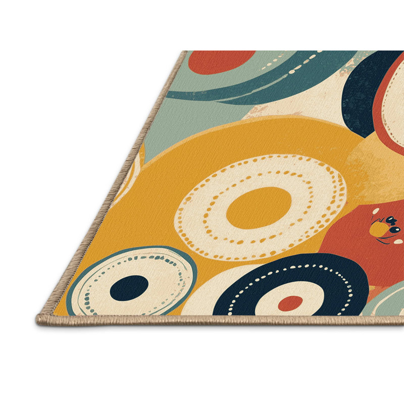 Retro Beam Rug, Square 5'