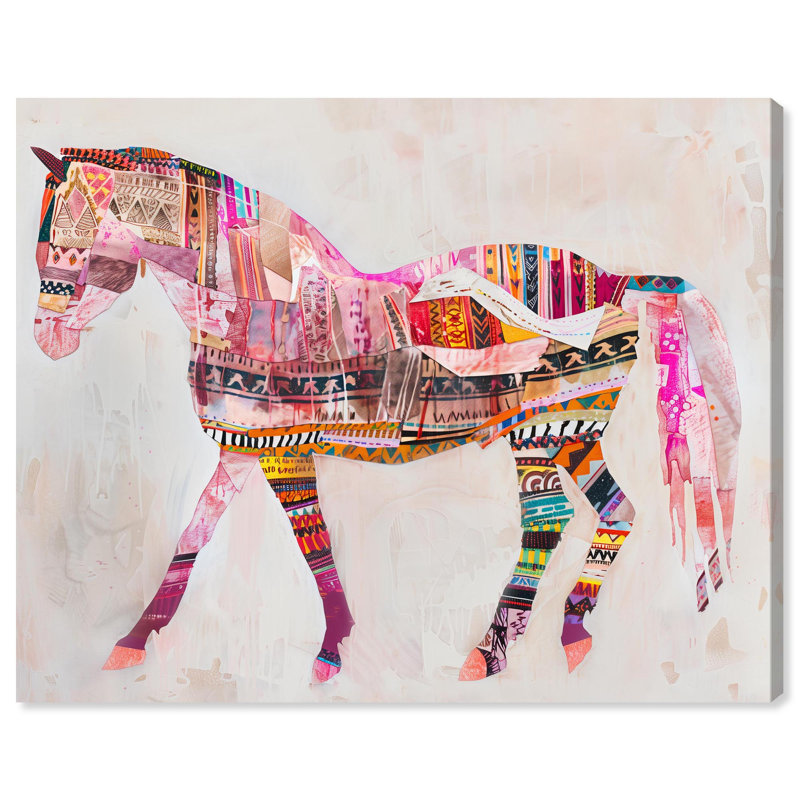 Impression sur toile à motif de cheval, "Western Art" par Art Remedy, H 24 po x l 30 po, Toile tendue avec châssis