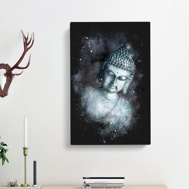 Smoke Surrounding The Buddha - Wrapped Canvas Painting, 76cm H x 50cm W x 3cm D