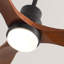Hot Ventilateur de plafond noir moderne 60 pouces avec lumière et 3 pales en bois massif avec moteur à courant continu réversible