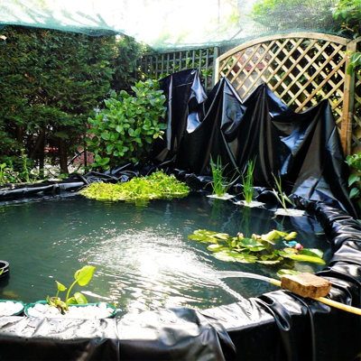 Large HDPE Pond Liner for Garden Water Features – 13x20 FT, 20mil Thick, UV Resistant & Flexible