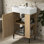 Meuble-lavabo de salle de bain avec lavabo et rangement à droite