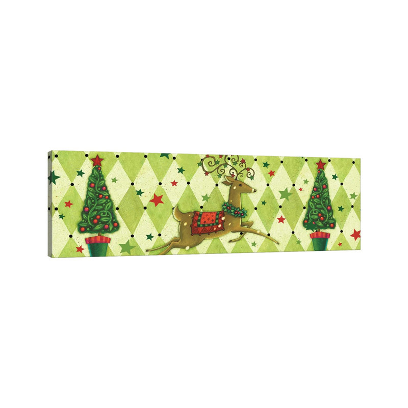 Harlequin Christmas Collection D by Viv Eisner - Wrapped Canvas Panoramic Print, 30.48 cm H x 91.44 cm W x 1.91 cm D