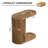 Narrow Fluted C-shaped End Table-150952034