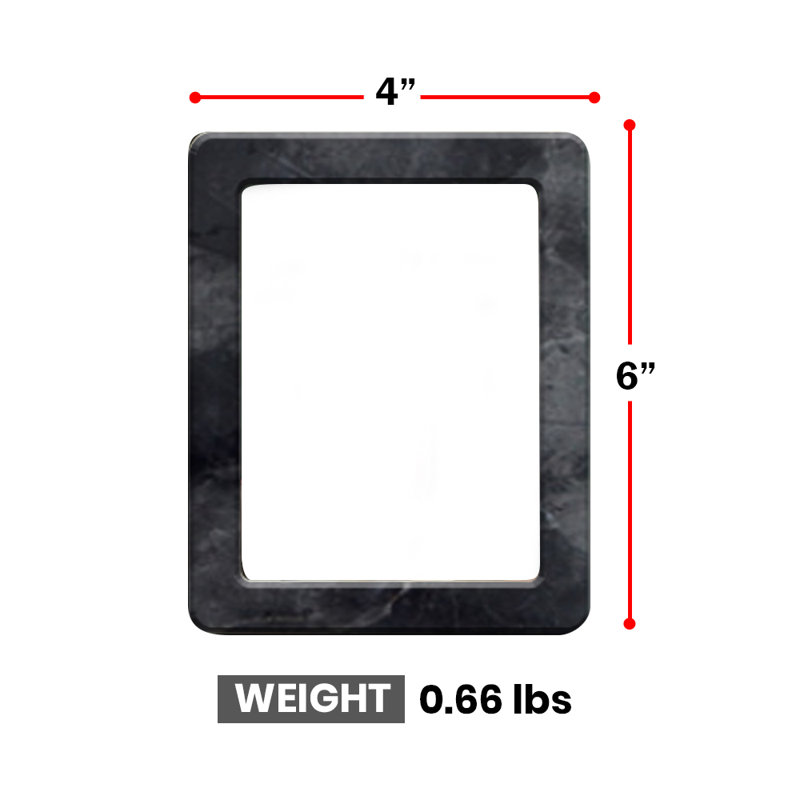 Black Marble Picture Frame, 4x6 Inches, Desktop Photo Display