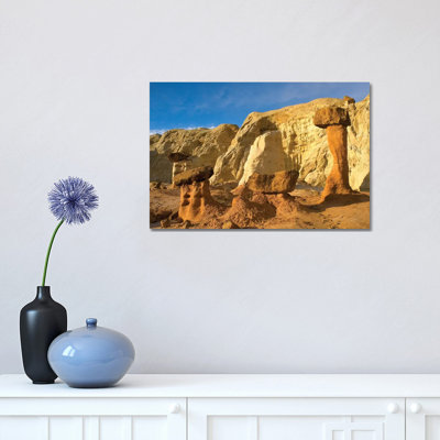 Toadstool Caprocks, Grand Staircase, Escalante National Monument, Utah 1 Piece Wrapped Canvas Wall Art